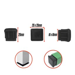 Ponteira Plástica 20x20mm