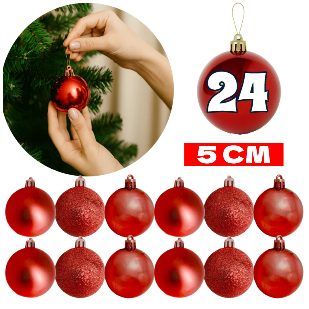 Bolinhas de Natal 5cm