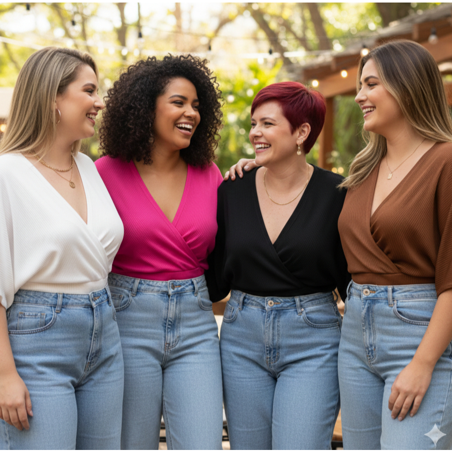 Blusa Feminina Transpassada